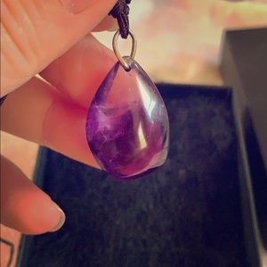 Purple crystal pendant